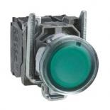 Кнопка Schneider Electric XB4BW33B5 c возвратом, с подсветкой 22мм синяя