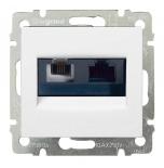 Розетка двойная телефон+компьютер RJ11/RJ45 категории 6 UTP Legrand Valena Classic белая