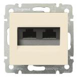 Розетка компьютерная двойная RJ45 категории 5e UTP Legrand Valena Classic слоновая кость