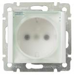 Розетка с заземлением IP44 с крышкой и защитными шторками 16А 250В Legrand Valena Classic белая