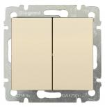 Переключатель проходной двухклавишный 10А 250В Legrand Valena Classic слоновая кость