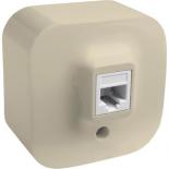 Розетка компьютерная RJ45 Cat5 UTP Legrand Quteo слоновая кость