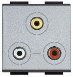 LivingLight Разъем 3xRCA, цвет алюминий
