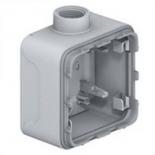Коробка однопостовая с кабельным вводом ISO20 накладного монтажа Legrand Plexo серая
