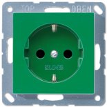JUNG CD 500/CD plusЗеленый Розетка с/з для установки под откидную крышку,размер 50х50,безвинт заж (