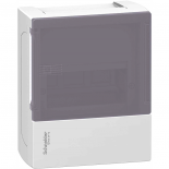 Бокс навесной с дымчатой дверцей Schneider Electric Mini Pragma на 8 модулей с клеммниками N+PE