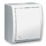 Simon15 Aqua Бежевый Переключатель 1-клавишный с/п наружный, IP54 (1594204-031)