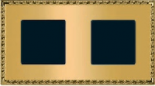 Рамка на 2 постa, TOLEDO, гор/верт. цвет real gold