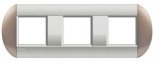 LivingLight Рамка овальная, 3 поста, цвет Бронзовый