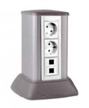 Миниколонна алюминиевая, 0.25м, цвет серый металлик DKC