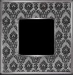 Рамка на 1 пост, VINTAGE TAPESTRY, гор./верт, цвет DECORNOIR- Bright Chrome