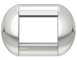 LivingLight Рамка овальная, 3 модуля, цвет Хром