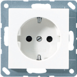 Штепсельная розетка SCHUKO 16A 250V~ слоновая кость