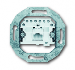 Механизм 1-постовой телефонной розетки 8 полюсов RJ 11/12; RJ 45; ISDN, категория 3