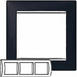 Рамка на три поста Legrand Valena Classic ноктюрн/серебряный штрих