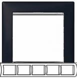 Рамка на пять постоов Legrand Valena Classic ноктюрн/серебряный штрих