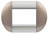 LivingLight Рамка овальная, 3 модуля, цвет Бронзовый