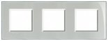 LivingLight Рамка прямоугольная, 3 поста, цвет Серое небо
