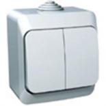 Выключатель двухклавишный IP44 Schneider Electric Этюд белый