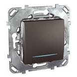 Выключатель одноклавишный с подсветкой Schneider Electric Unic Top графит