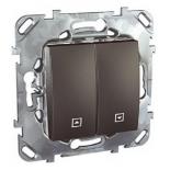 Выключатель нажимной для управления рольставнями Schneider Electric Unica Top графит