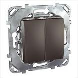 Выключатель двухклавишный Schneider Electric Unica Top графит
