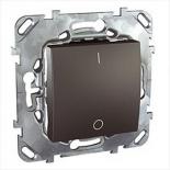 Выключатель одноклавишный двухполюсный 16A Schneider Electric Unica Top графит