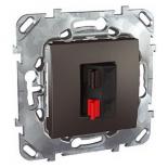 Розетка акустическая Schneider Electric Unica Top графит