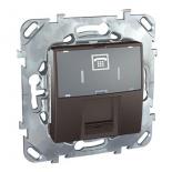 Розетка телефонная одинарная RJ11 (6 контактов) Schneider Electric Unica Top графит