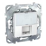 Розетка телефонная одинарная RJ11 (6 контактов) Schneider Electric Unica белая
