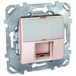 Розетка телефонная одинарная RJ11 (6 контактов) Schneider Electric Unica бежевый