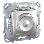 Термостат электронный 8А (от +5 до +30 град) с встроенным датчиком  Schneider Electric Unica Top алюминий