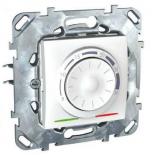 Термостат электронный 8А (от +5 до +30 град) с встроенным датчиком  Schneider Electric Unica белый