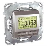 Термостат электронный (от +5 до +35 градусов) программируемый Schneider Electric Unica Top алюминий