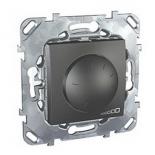 Светорегулятор (диммер) электронный поворотный универсальный 400W Schneider Electric Unica Top графит