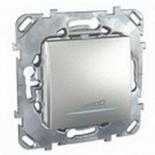 Светорегулятор (диммер) электронный нажимной универсальный 350W Schneider Electric Unica Top алюминий