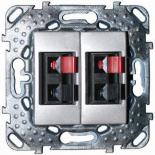Розетка акустическая двойная Schneider Electric Unica Top алюминий