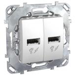 Зарядное устройство USB 2.0 Schneider Electric Unica белое