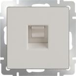 Розетка компьютерная одинарная Ethernet RJ45 Werkel (слоновая кость)