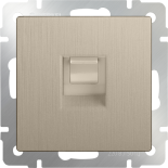 Розетка компьютерная одинарная Ethernet RJ45 Werkel (шампань рифленый)