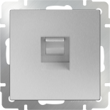 Розетка компьютерная одинарная Ethernet RJ45 Werkel (серебряная)