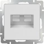 Розетка двойная компьютерная+телефонная RJ11+RJ45 Werkel (белая)