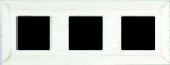 Рамка на 3 поста, BARCELONA PROVENCE, гор./верт, цвет white decape