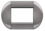 LivingLight Рамка овальная, 3 модуля, цвет Коралловый