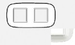Axolute декоративные накладки в форме эллипса, White, цвет белый Corian, на 2+2 модуля