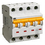 Автоматический четырехполюсный выключатель IEK ВА 47-60 C25 6 кА
