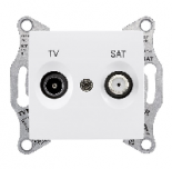TV/SAT розет. проходная, бел.
