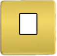 FEDE Монтажная плата для 1-го инф. разъема RJ-45, цвет real gold, черный (FD04317OR-M)