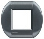 LivingLight Рамка овальная, 1 пост, цвет Сталь