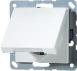 Штепсельная розетка SCHUKO 16A 250V~ с откидной крышкой; белая
